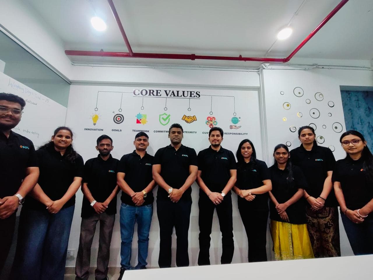 The Dharashiv Chemicals team together at the company office